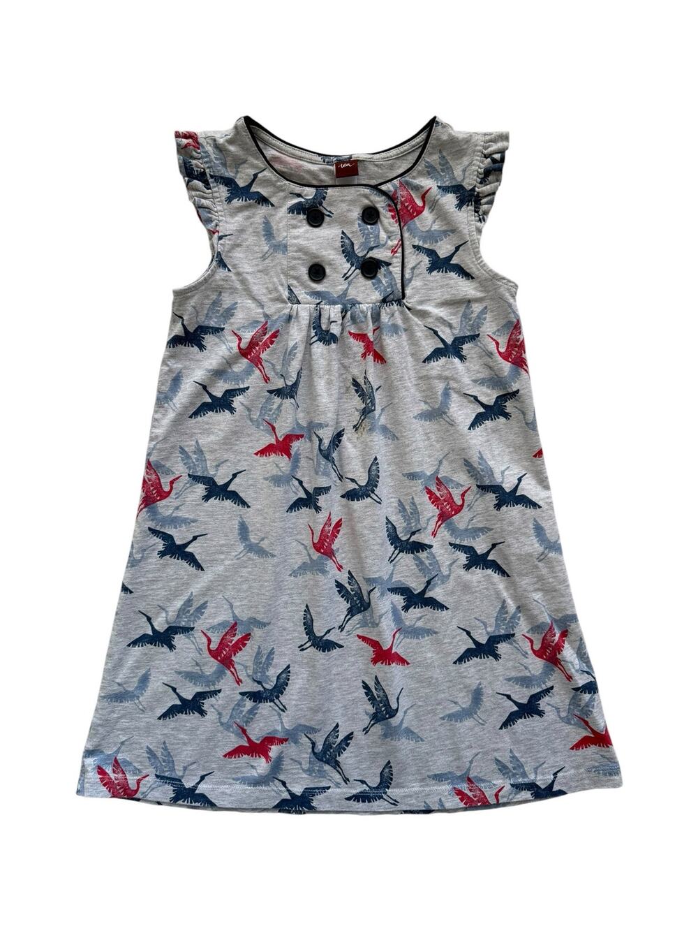 Tea Collection India Majestic Cranes Sailor Dress Size 7
